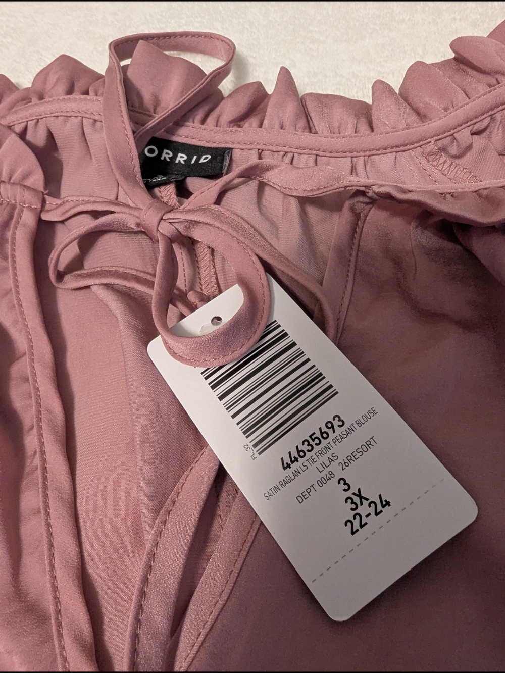torrid Dusty Mauve Poet Blouse - Picture 3 of 4